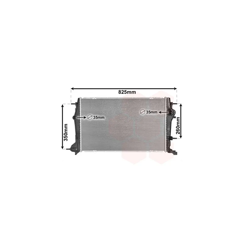Radiateur, refroidissement du moteur VAN WEZEL 43002616