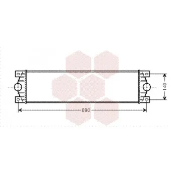 Intercooler, échangeur VAN WEZEL 43004089