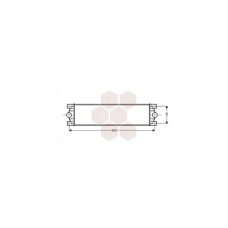 Intercooler, échangeur VAN WEZEL 43004089