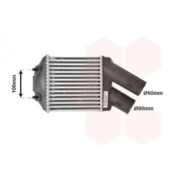 Intercooler, échangeur VAN WEZEL 43004222