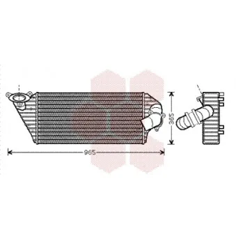 Intercooler, échangeur VAN WEZEL 43004298
