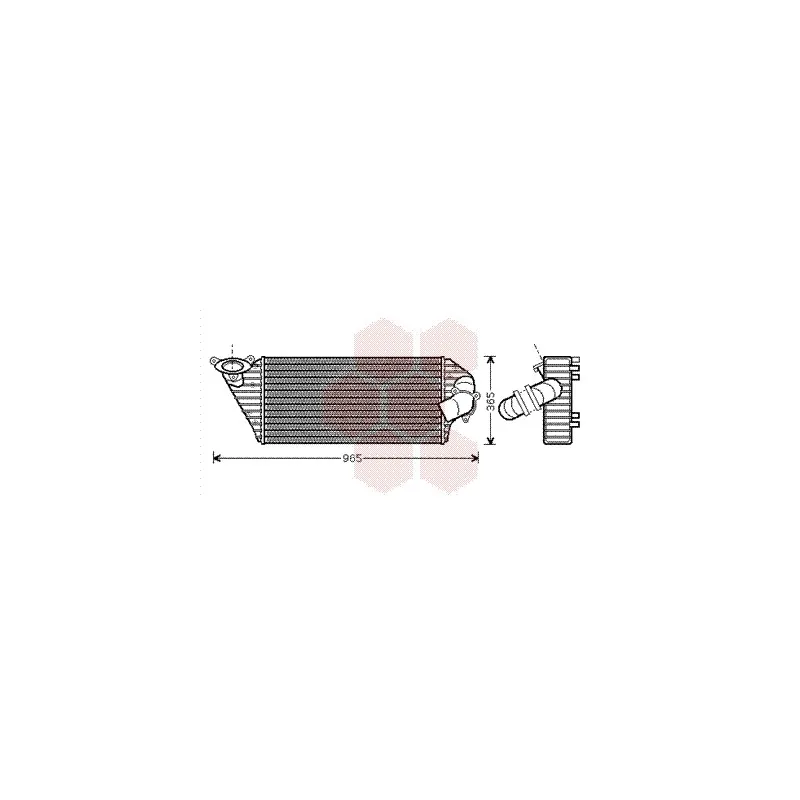 Intercooler, échangeur VAN WEZEL 43004298