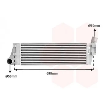 Intercooler, échangeur VAN WEZEL 43004316