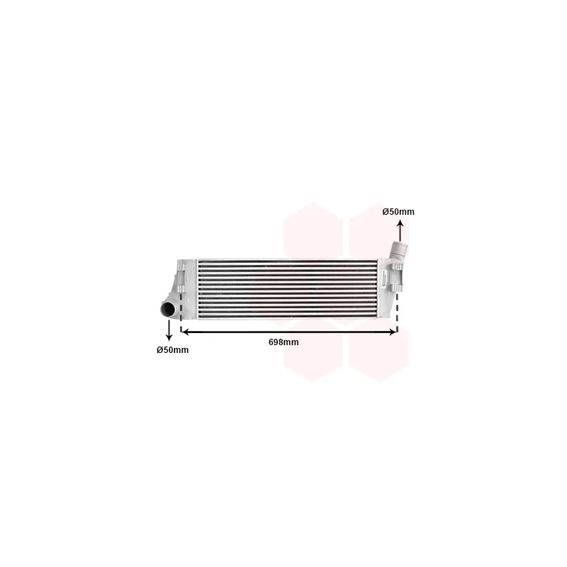 Intercooler, échangeur VAN WEZEL 43004316