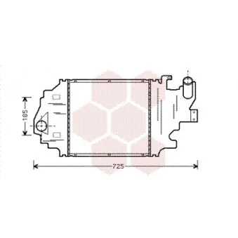 Intercooler, échangeur VAN WEZEL 43004320