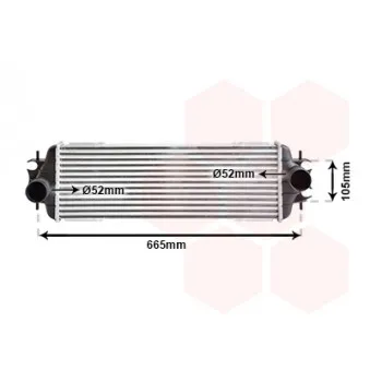 Intercooler, échangeur VAN WEZEL 43004328