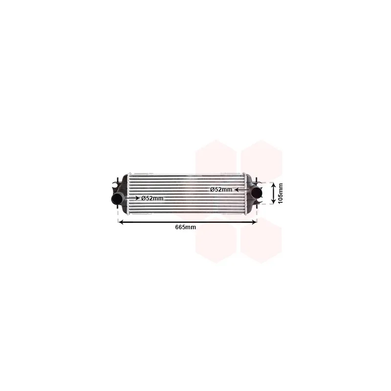 Intercooler, échangeur VAN WEZEL 43004328