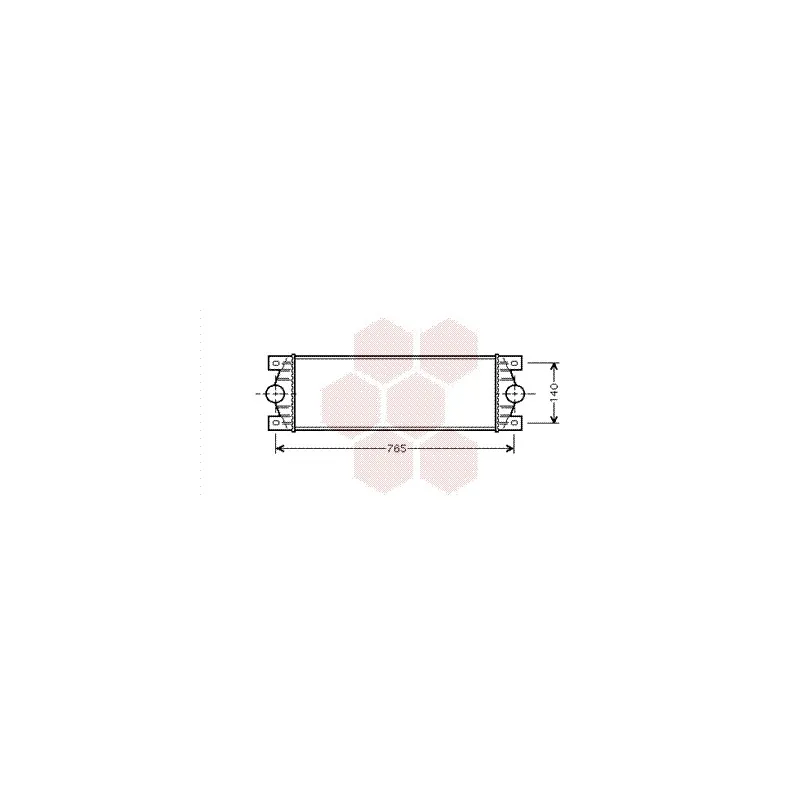 Intercooler, échangeur VAN WEZEL 43004329