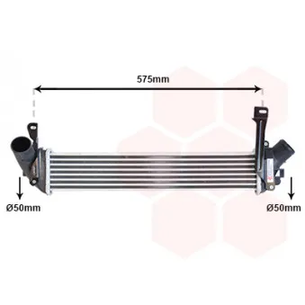 Intercooler, échangeur VAN WEZEL 43004346