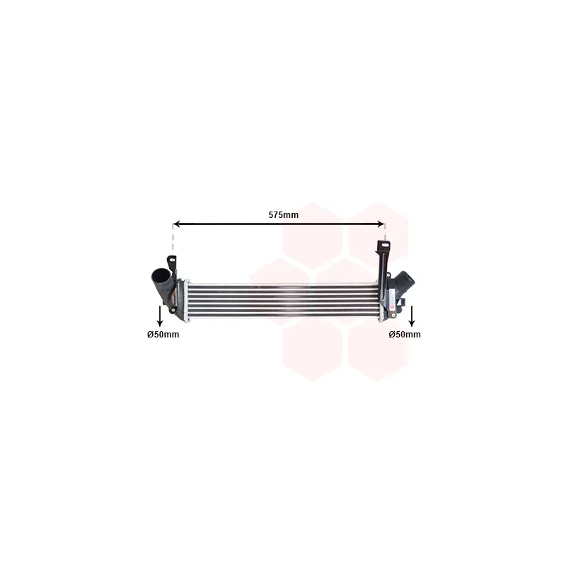 Intercooler, échangeur VAN WEZEL 43004346
