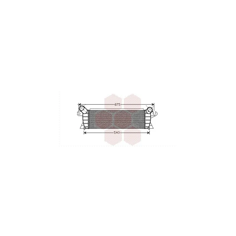 Intercooler, échangeur VAN WEZEL 43004351