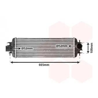 Intercooler, échangeur VAN WEZEL 43004358
