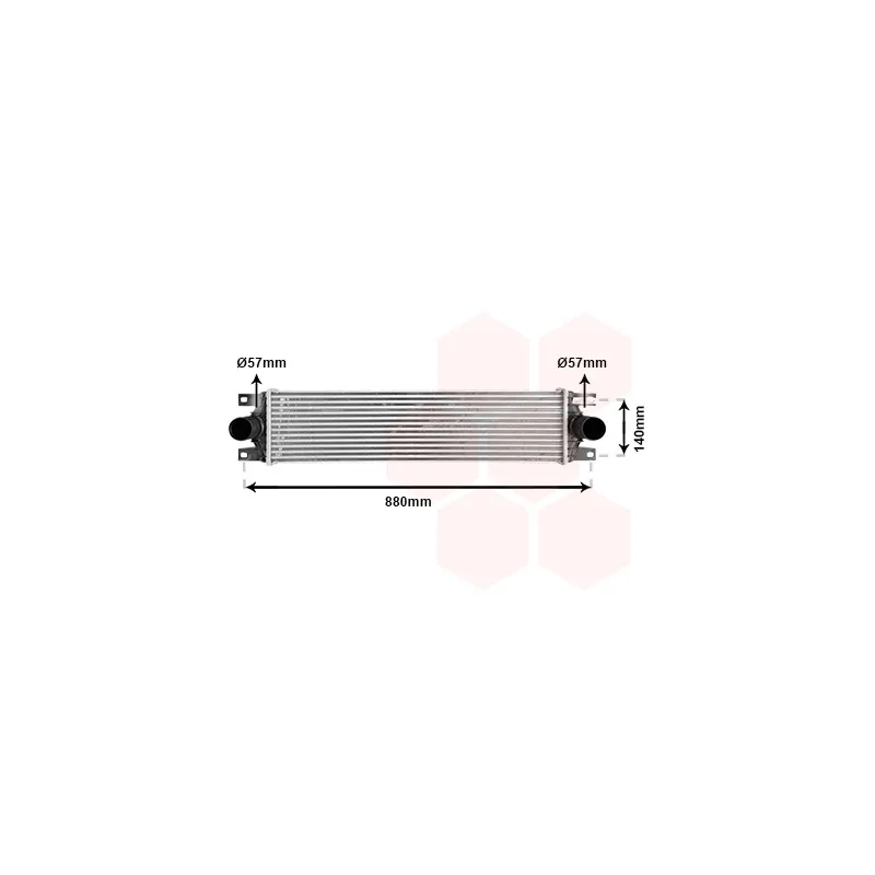 Intercooler, échangeur VAN WEZEL 43004359