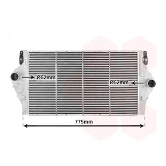 Intercooler, échangeur VAN WEZEL 43004363