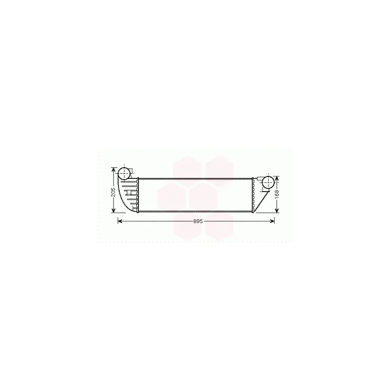 Intercooler, échangeur VAN WEZEL 43004390