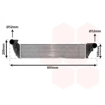 Intercooler, échangeur VAN WEZEL 43004397
