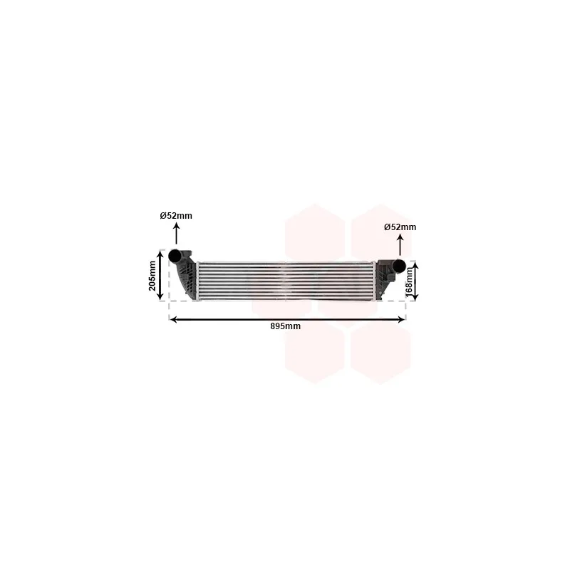 Intercooler, échangeur VAN WEZEL 43004397