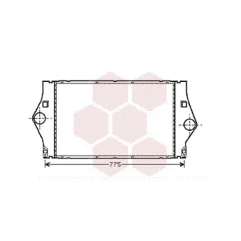 Intercooler, échangeur VAN WEZEL 43004447