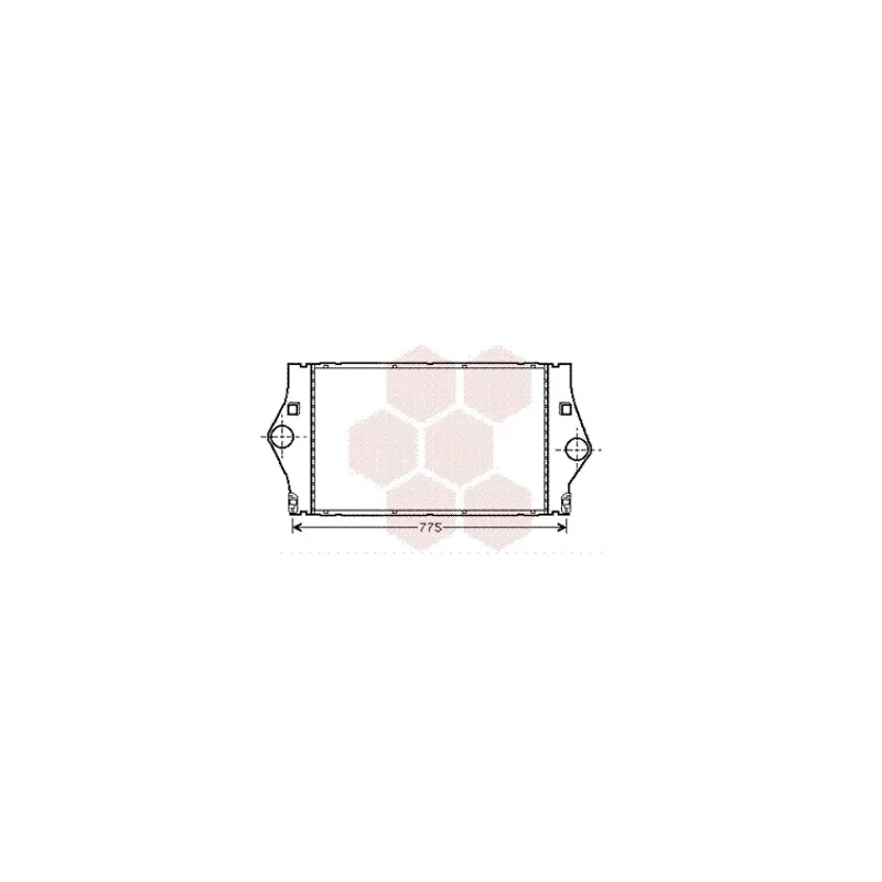 Intercooler, échangeur VAN WEZEL 43004447