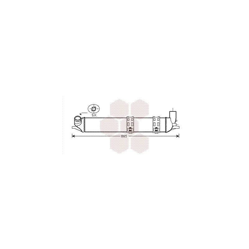 Intercooler, échangeur VAN WEZEL 43004463