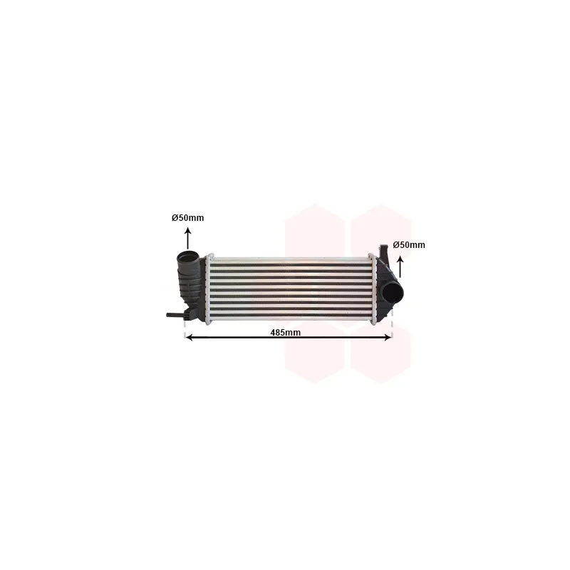 Intercooler, échangeur VAN WEZEL 43004471