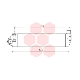 Intercooler, échangeur VAN WEZEL 43004482