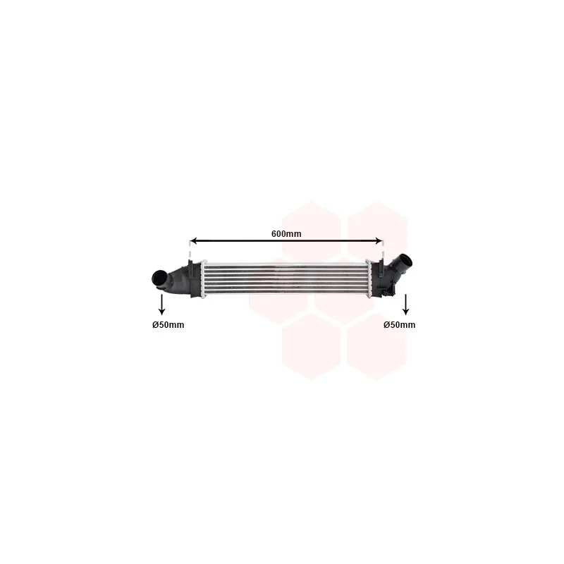 Intercooler, échangeur VAN WEZEL 43004496