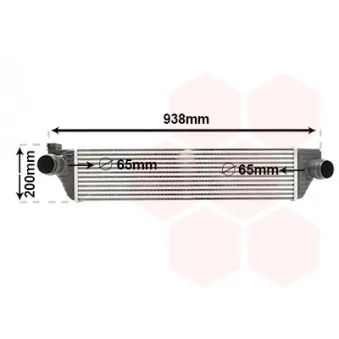 Intercooler, échangeur VAN WEZEL 43004498