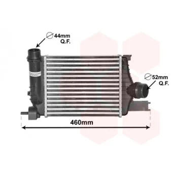 Intercooler, échangeur VAN WEZEL 43004602