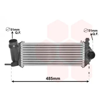 Intercooler, échangeur VAN WEZEL 43004615
