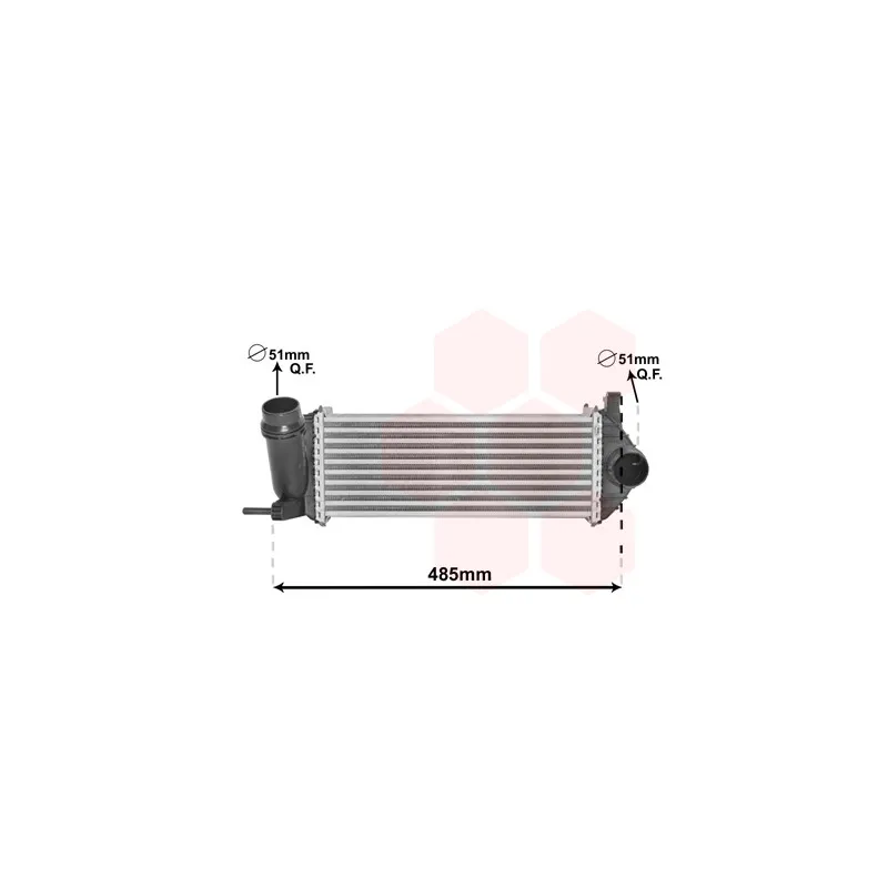 Intercooler, échangeur VAN WEZEL 43004615