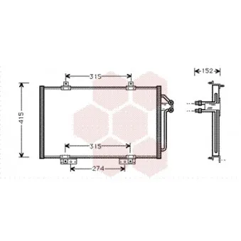 Condenseur, climatisation VAN WEZEL 43005188