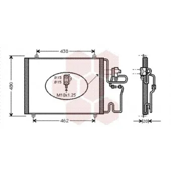 Condenseur, climatisation VAN WEZEL 43005204