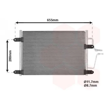Condenseur, climatisation VAN WEZEL 43005211