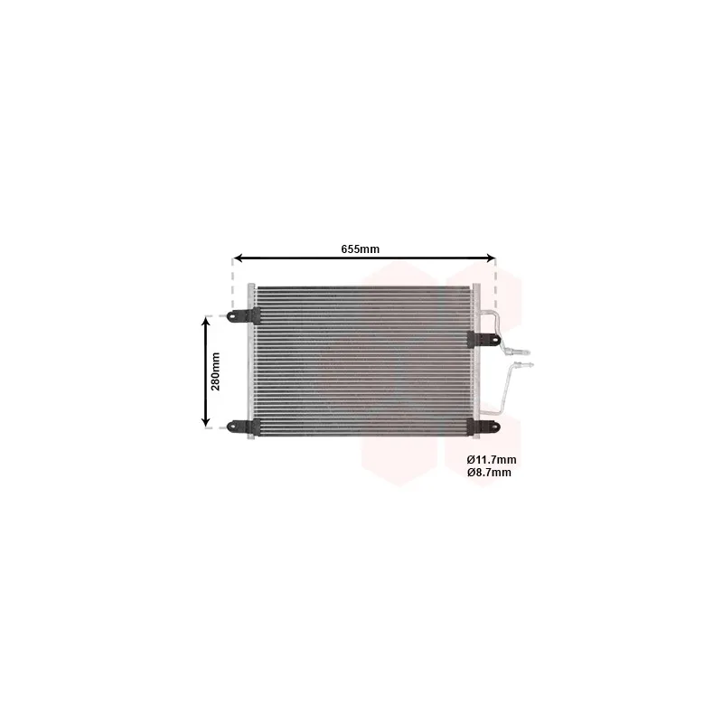 Condenseur, climatisation VAN WEZEL 43005211