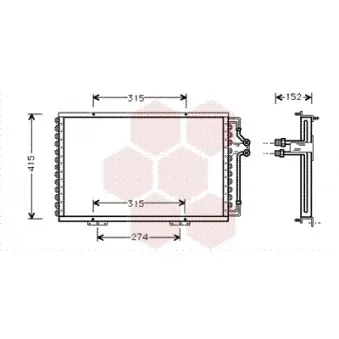 Condenseur, climatisation VAN WEZEL 43005214