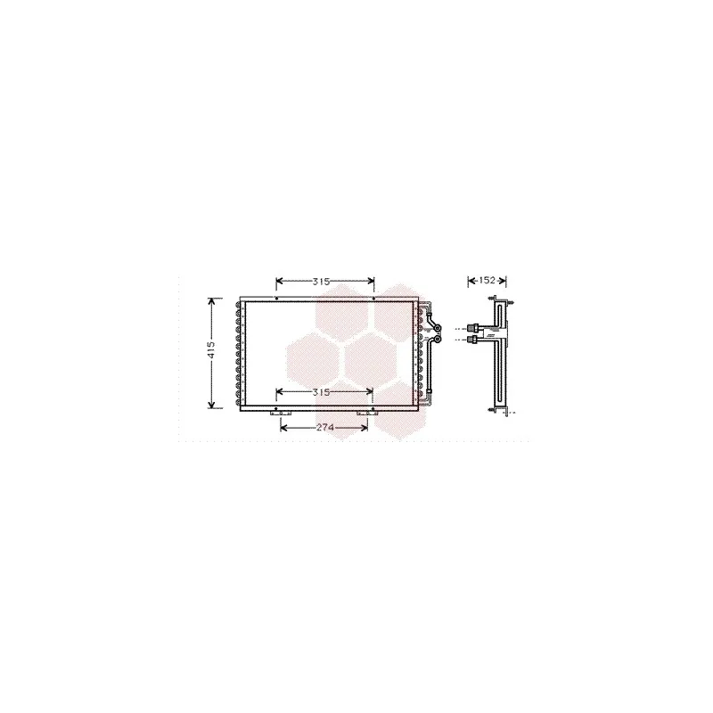 Condenseur, climatisation VAN WEZEL 43005214