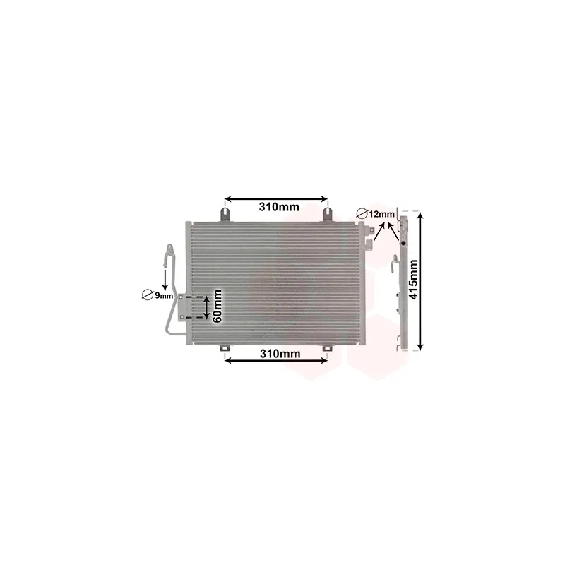Condenseur, climatisation VAN WEZEL 43005232