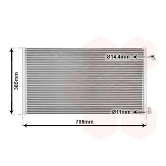 Condenseur, climatisation VAN WEZEL 43005234
