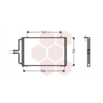 Condenseur, climatisation VAN WEZEL 43005236