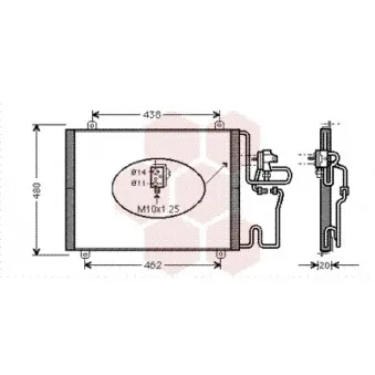 Condenseur, climatisation VAN WEZEL 43005246