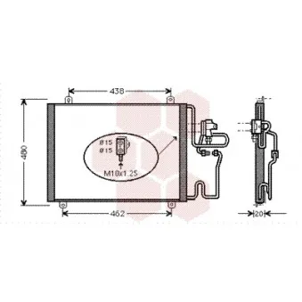 Condenseur, climatisation VAN WEZEL 43005247