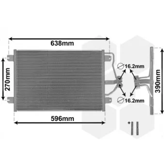 Condenseur, climatisation VAN WEZEL 43005256