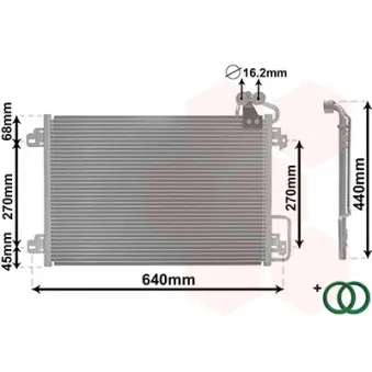 Condenseur, climatisation VAN WEZEL 43005273