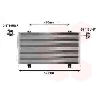 Condenseur, climatisation VAN WEZEL 43005278