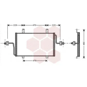 Condenseur, climatisation VAN WEZEL 43005279