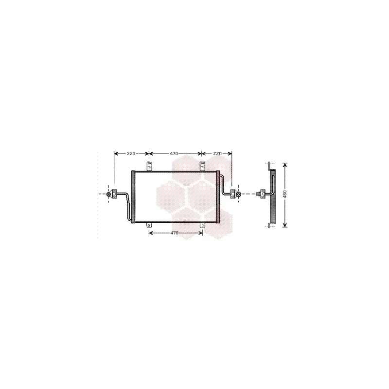 Condenseur, climatisation VAN WEZEL 43005279