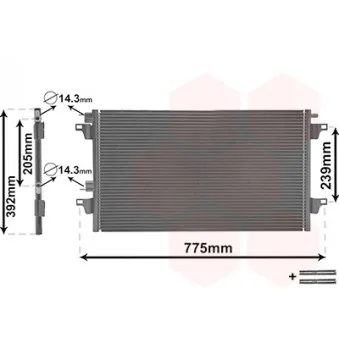 Condenseur, climatisation VAN WEZEL 43005280