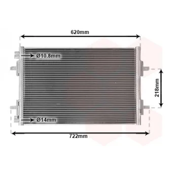 Condenseur, climatisation VAN WEZEL 43005294