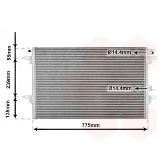 Condenseur, climatisation VAN WEZEL 43005297